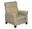 CHAIR-Recliner Khaki W/White Piping