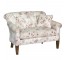 LOVESEAT-Tradional Frame -Cream Fabric W/Rose Blossoms