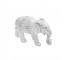 SCULPTURE-White Washed Wooden Elephant W/Tusks