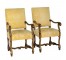 OPEN ARMCHAIR-W/Rectagular Padded Back & Upholstered Seat