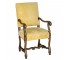 OPEN ARMCHAIR-W/Rectagular Padded Back & Upholstered Seat