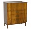 DRESSER-MCM Tallboy Chest W/Recessed Brass Hardware