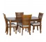 DINING CHAIR-Side Wicker Back W/Upholstered Seat