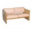 LOVESEAT-Light Pink Cushion & Light Maple Frame