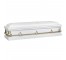 COFFIN-White Enamel W/Brass Hardware