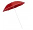 BEACH UMBRELLA-Red W/White Edge & Extendable Pole