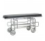 HOSPITAL GURNEY-Chrome W/Black Stretcher Pad