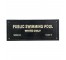 SIGN-Black Plaque "Public Swimming Pool"