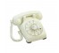 ROTARY TELEPHONE-Vintage Off White