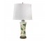 TABLE LAMP-White Ceramic W/Leaves