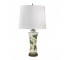 TABLE LAMP-White Ceramic W/Leaves