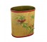 WASTE BASKET-Oval-Burlap-w/Birds on Branches