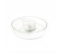 CHIP & DIP BOWL-Clear Glass W/Center Dip Bowl