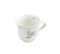 MUG-White-Pink Flowers-Butterfly Inside