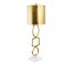 TABLE LAMP-Gold Geometric Shapes W/Gold Shade