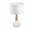 TABLE LAMP-White Milk Glass Round Base W/Neck