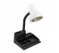 DESK LAMP-White Shade W/Black Bace & Bendable Neck