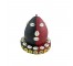 AFRICAN STATUE-Red & Black W/Cowrie Shells