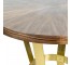 BAR TABLE-Gold Frame W/Wood Top