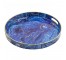 ROUND TRAY-Navy & Gold Faux Marble