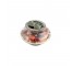 POTPOURRI BOWL-Glass w/ Silver Floral Lid