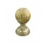 DECORATIVE FINIAL-Antique Fluted Ball on Pedestal Base