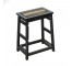 STOOL-Dark W/With Wicker Inset on Seat