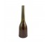 VASE-Ceramic Flambe Drip-Burgundy & Brown
