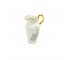 CREAMER-White Ceramic w/Gold Accents-Floral Decor