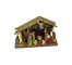 NATIVITY SCENE-Rustic W/Angel in Blue Robe