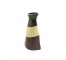 VASE-Brown/Beige/Green Angled Top-Ceramic