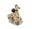 FIGURINE-Woman w/Floral Dress Holding Vase