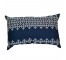 THROW PILLOW-Navy Oblong W/White Cross Stitch Pattern