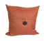 THROW PILLOW-Square Rust Colored W/Button Closure