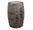 WHISKEY BARREL-Rustic W/Rusted Bands