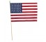 AMERICAN FLAG-Hand Held on Wooden Pole