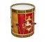 DECORATIVE DRUM-Dark Red W/White Horse