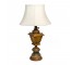 TABLE LAMP-Carriage Lantern W/Amber Glass