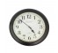 WALL CLOCK-Black Rim, Black Numbers, W/A White Face