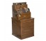 CASH REGISTER-Vintage Brown on Tall Brown Base