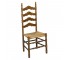 SIDE CHAIR-Ladder Back w/Spindles-Rush Seat