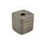 TISSUE BOX-Sq-Handwoven Grey Rattan