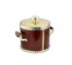 ICE BUCKET-w/Lid-Burgundy/Gold w/Gold Tongs