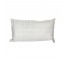 PILLOW-Throw/Silver & White Relief Pattern