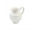 PITCHER-White Ceramic Glaze w/Scroll Border