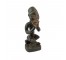 SCULPTURE-Carved Wooden Man w/Legs Crossed & Hands on Face