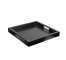 TRAY-Chic Black Square W/Cutout Handles