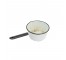 SAUCEPAN-Vintage White Enamel W/Black Handle & Spout