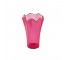 VASE-Pink Acrylic w/Scalloped Top