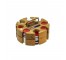 POKER CHIPS-Vintage W/Wooden Lazy Susan Caddy